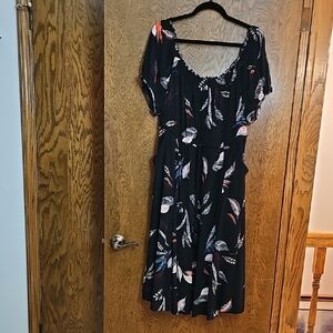 Torrid Black and White Scoop Neck Sundress